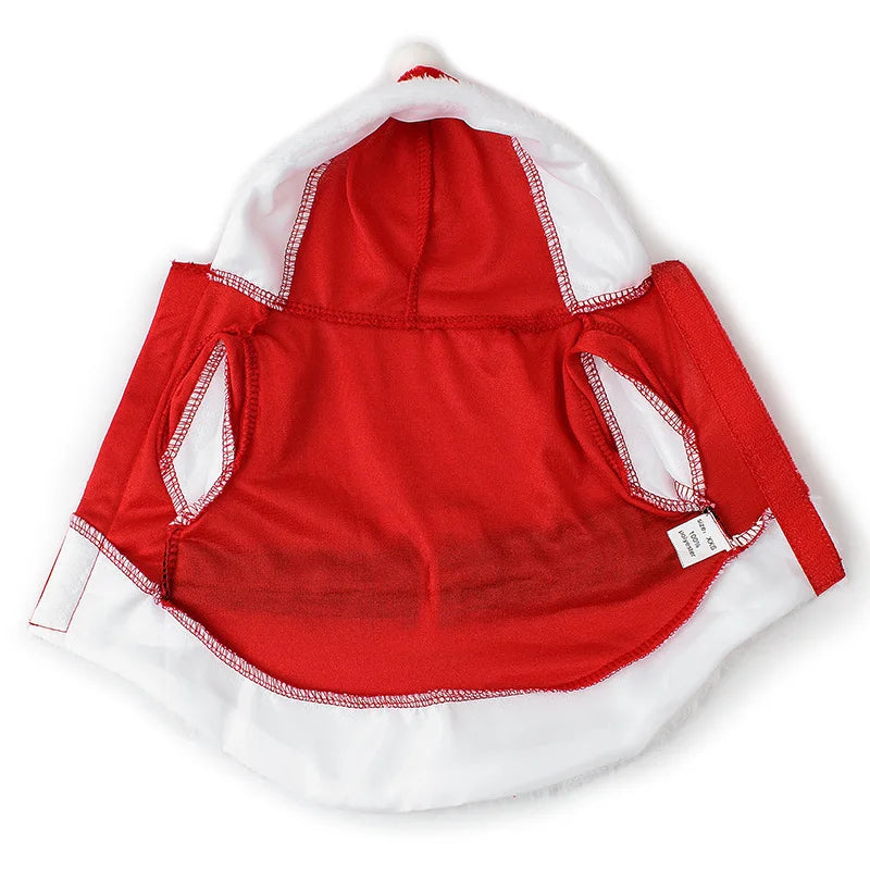 Ropa de disfraz de Papá Noel para mascotas, perros pequeños, abrigo de invierno con capucha para perros, chaquetas, ropa para cachorros y gatos, atuendo para chihuahua y yorkshire