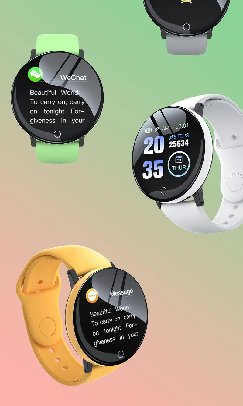 Nuevo reloj inteligente multifuncional D18 para hombres y mujeres, con Bluetooth, teléfono conectado, pulsera deportiva para música y fitness, monitor de sueño, reloj inteligente