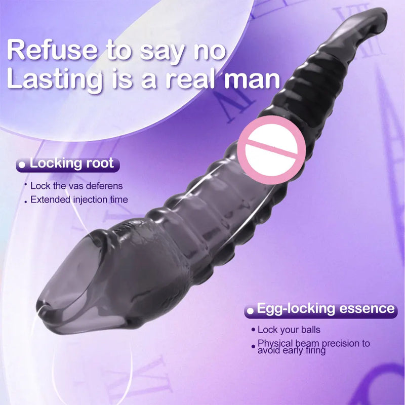 4 Types Penis Extender Enlargement Sleeve Vibrator Cock Ring Reusable Condom G Spot Vibrating Delay Ejaculation Sex Toys for Men