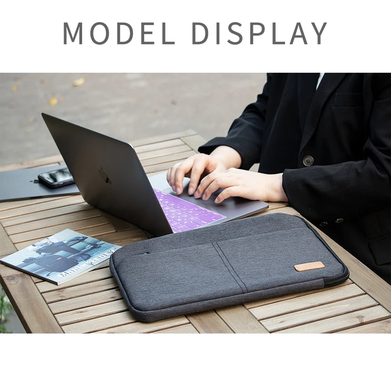 Funda para portátil de 14 a 15,6 pulgadas, funda para portátil para MacBook, HP, Dell, Acer, maletín para ordenador a prueba de golpes, estuche de viaje para hombres de negocios