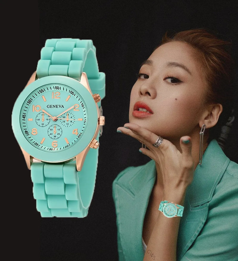 Relojes de mujer 2023 Nueva marca de moda de lujo Reloj de mujer Correa de silicona Reloj de pulsera de cuarzo para mujer Relogio Feminino Zegarki