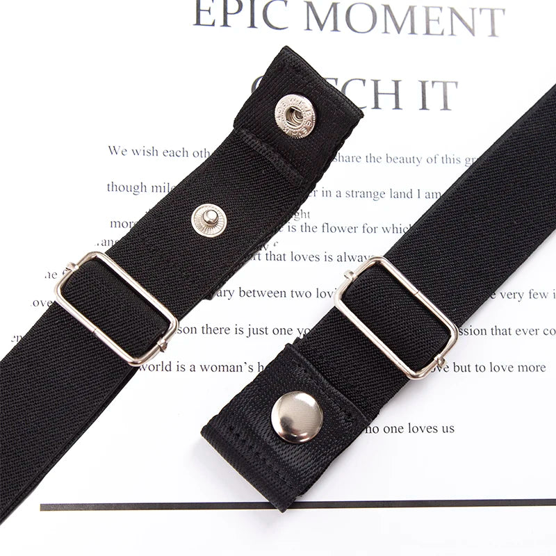 Buckle-free Elastic Invisible Belt for Women Plus Size High Quality Without Buckle Jeans Easy Belts Men No Hassle Desigener Belt