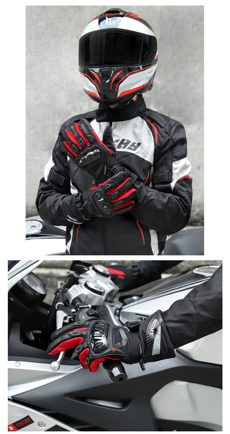 2023-Upgrade Motorcycle Gloves Guantes Moto Riding Touch Screen Winter for Ls2 Jacket Benelli Leoncino 500 Kemimoto