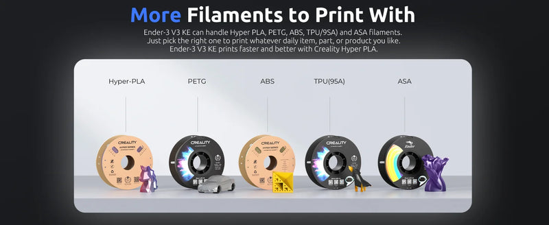 Impresora 3D Creality Ender 3 V3 KE, impresión de alta velocidad de 500 mm/s, tamaño de impresión 8,66 x 8,66 x 9,84 pulgadas, envío gratuito desde EE. UU.