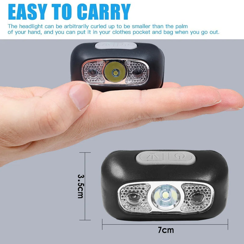 Portable Sensor Headlight Body Motion Sensor Headlamp USB Rechargeable Outdoor Waterproof Camping Fishinglight Powerful Torches