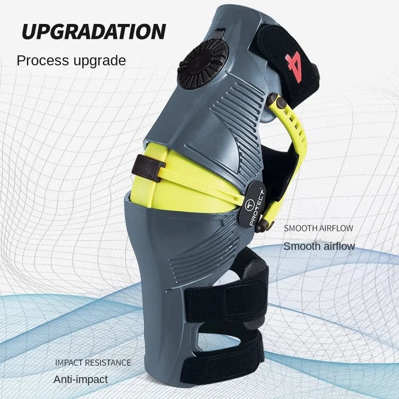 T Brand Motorcycle Protective Kneepad for Off-road and Highway Riding with Mechanical Leg Protection and Exoskeleton Guards