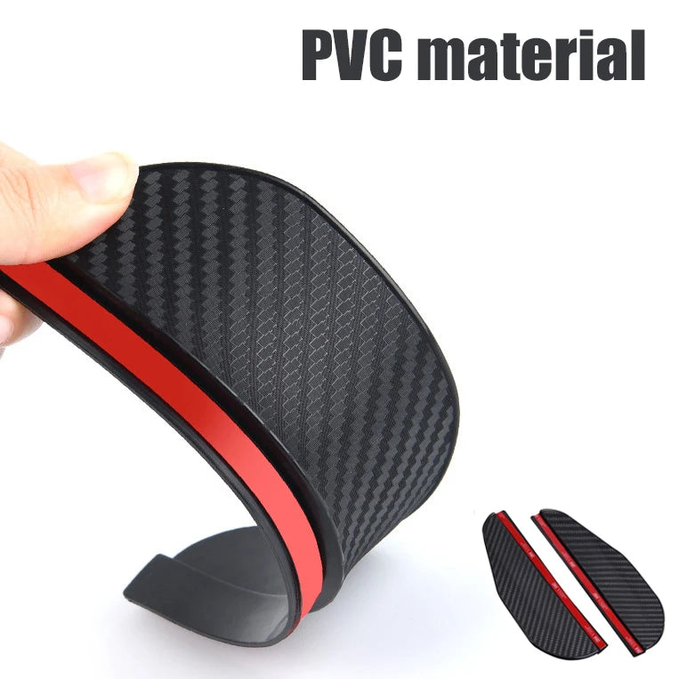 2/4pcs Car Rearview Mirror Rain Eyebrow Carbon Fiber Sun Visor Shade Cover Universal Auto Rear View Mirror Rainy Shield Guard