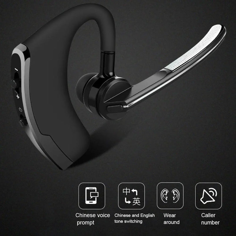 Auriculares Bluetooth V8 rtSpo, auriculares estéreo inalámbricos con micrófono HD, kit manos libres para el coche con micrófono para iPhone, Samsung y Huawei