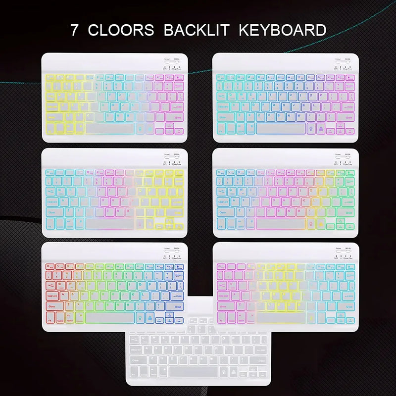 Wireless Bluetooth Keyboard 10inch Backlit Keyboard Backlight  Touchpad Keyboard Mouse For PC IOS Android Windows TV Box iPad