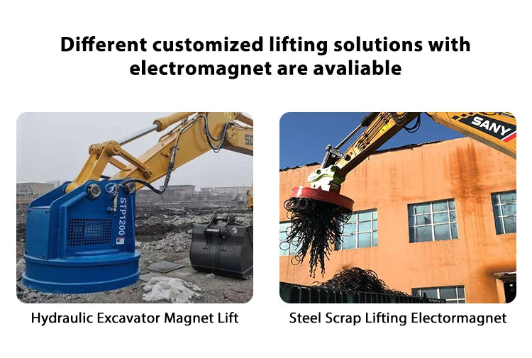 Excavator Magnet Lift Fixed Overhead Magnets Lifting Magnet 220V Magnetic Lifter 1 ton 2 ton 5 Ton Lift Magnet