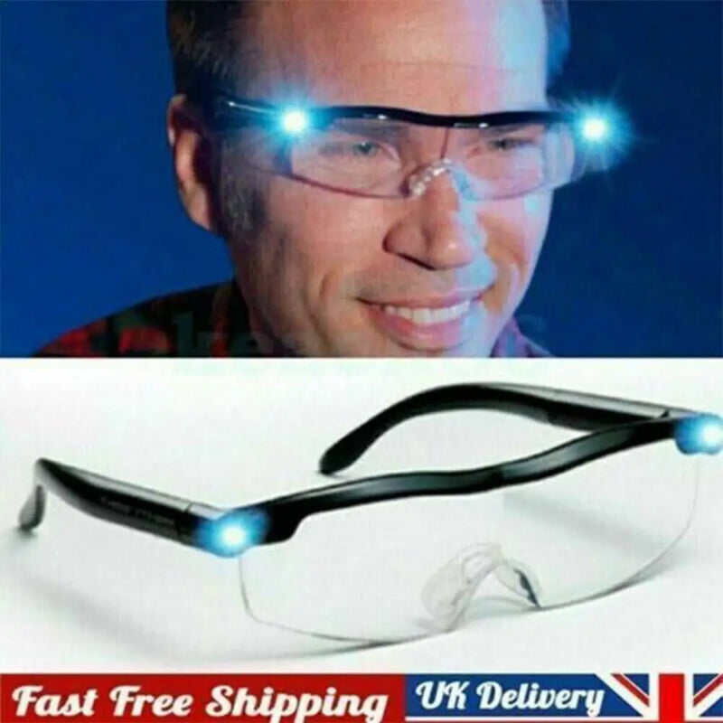 Reading Glasses With Lights USB Rechargeable Blue Light Blocking LED Readers Clear Nighttime Reader Smart Eyewear Eye Glasses