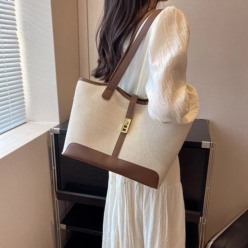 New High Quality Casual Women Tote Large Capacity Shoulder Bag Women Canvas Handbag Fashion Women Designer Luxury Bag Hand Bag