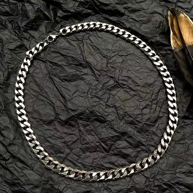 316 Stainless Steel Chain 3mm To 9mm Steel Cuban Men's Chain Stainless Steel Man Necklace Waterproof Jewelry Wholesale