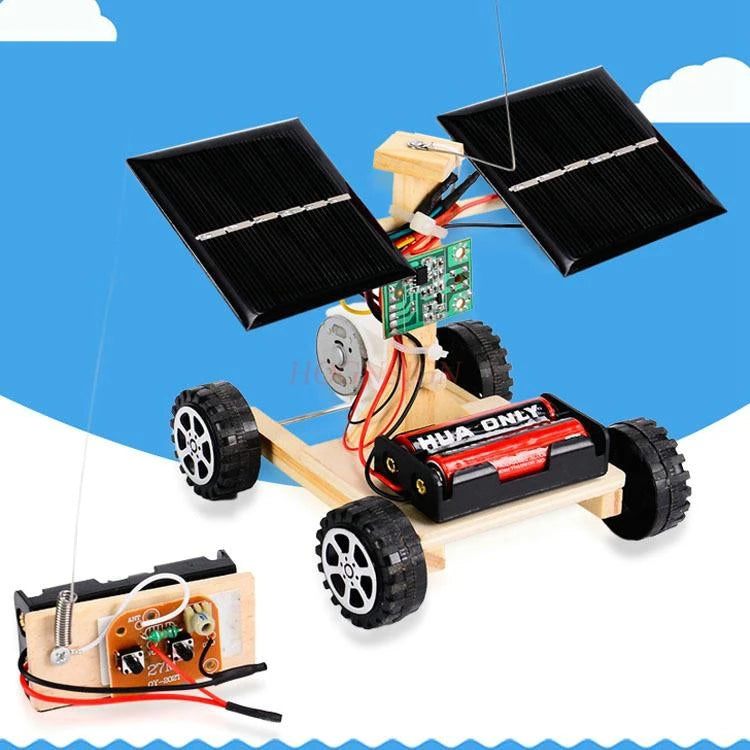 Kit de bricolaje para coche solar con control remoto, experimento científico para niños, STEM, educación electrónica, tecnología, física, juguetes para niños en edad escolar