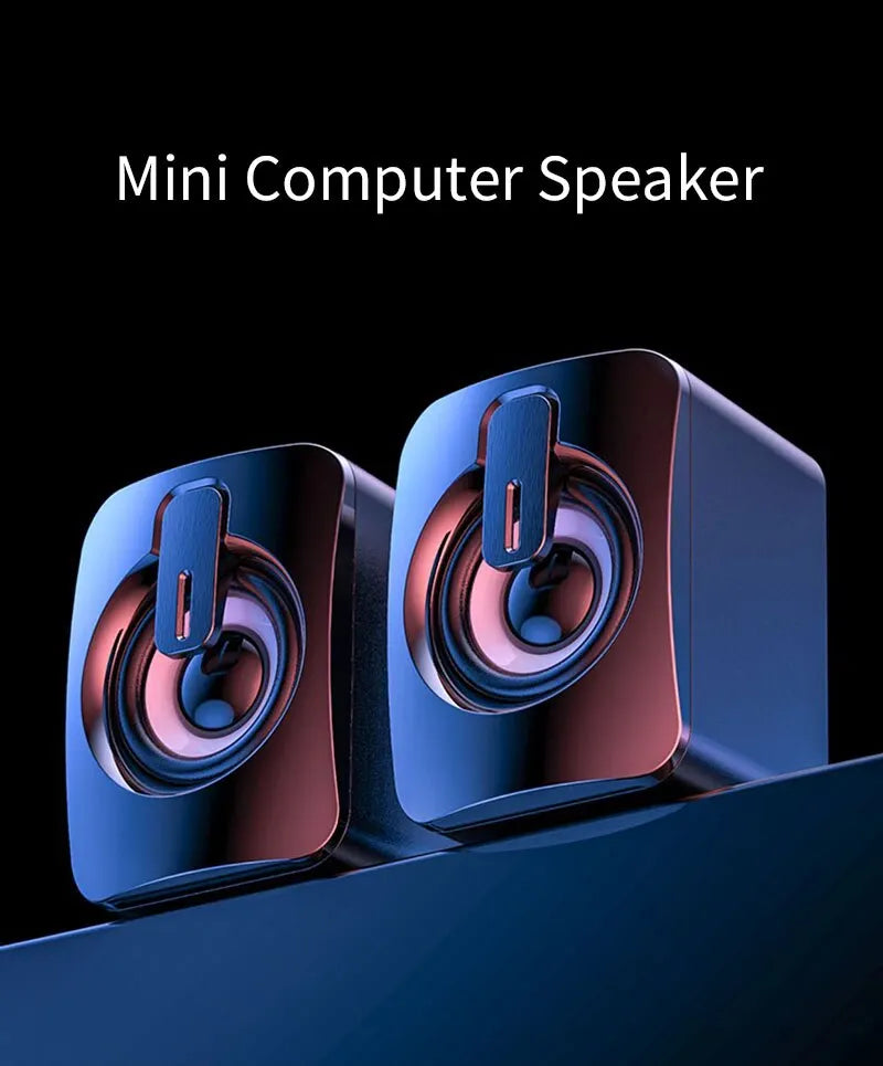 Computer Speakers PC Sound Box HIFI Stereo Microphone USB Wired Caixa De Som with LED Light For Laptop Desktop Computer Speakers